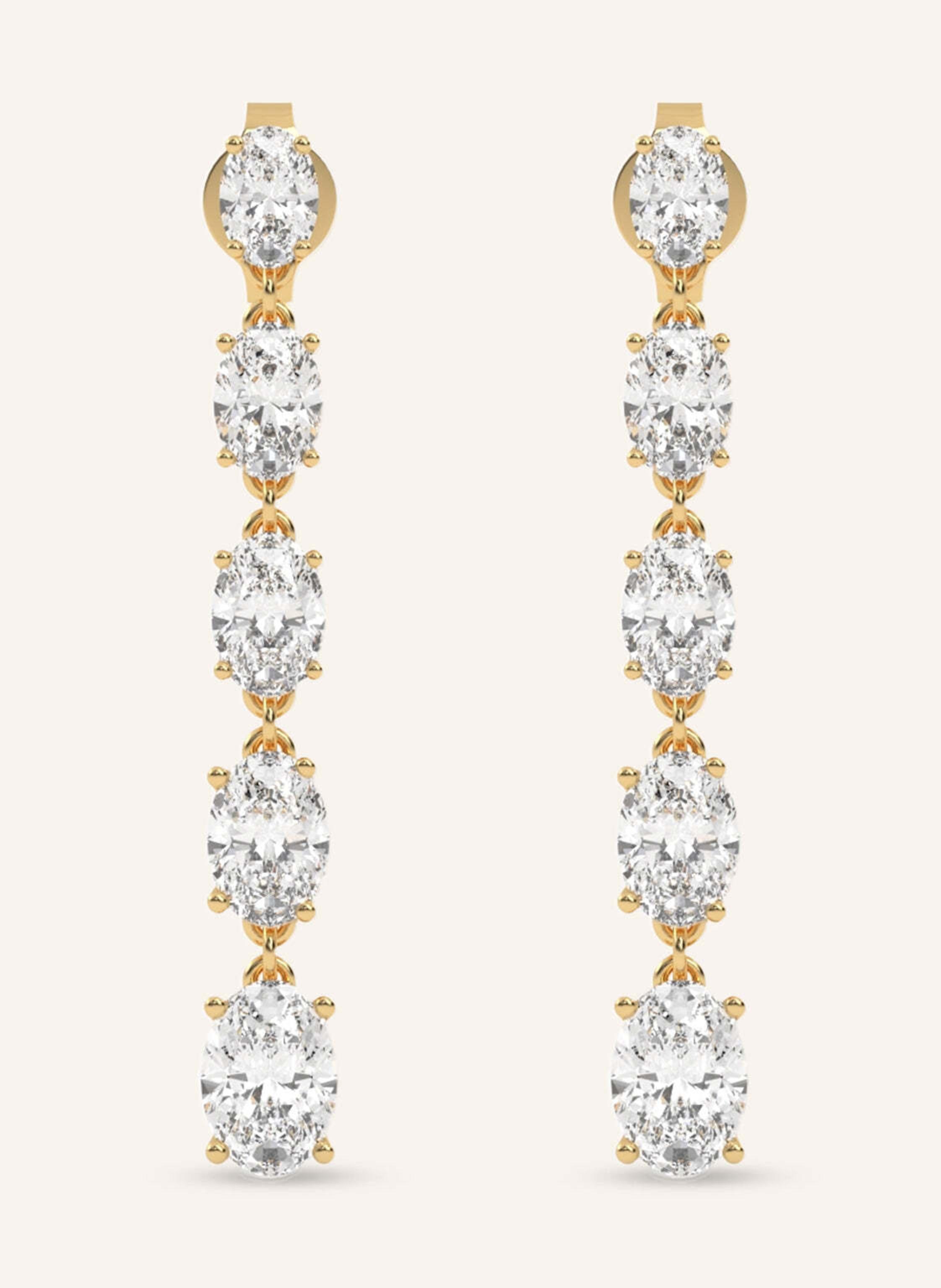 VEYNOU Ohrhänger ARDEN aus 14 Karat Gelbgold und 3,60ct. Lab-Grown Diamanten