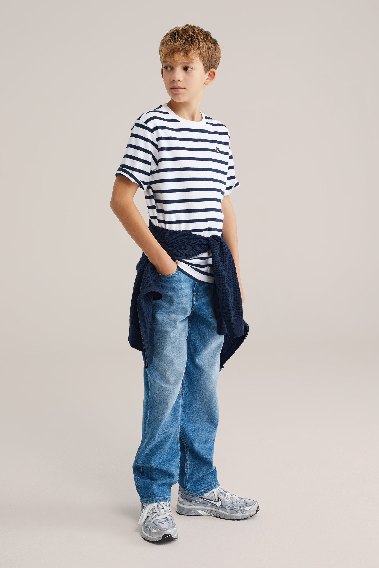 Jongens gestreept T-shirt met embroidery