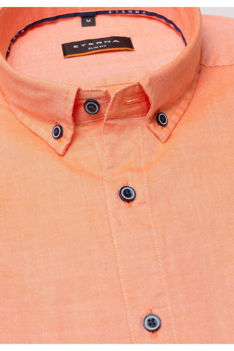 ETERNA Slim Fit Hemd apricot, Einfarbig