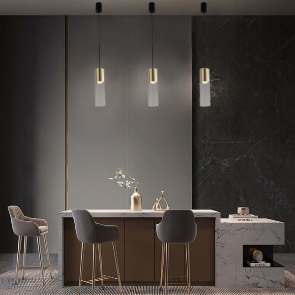 Lampa wisząca złoto-transparentna-czarna Manacor 1xGU10x50W Light Prestige
