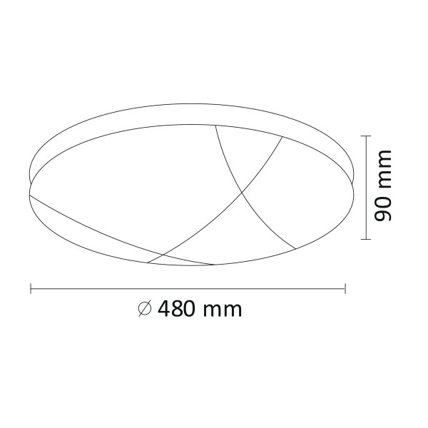 Plafon ATLASz pilotem okrągły biały LED 1x72W 48cm 8000lm IP20 Polux
