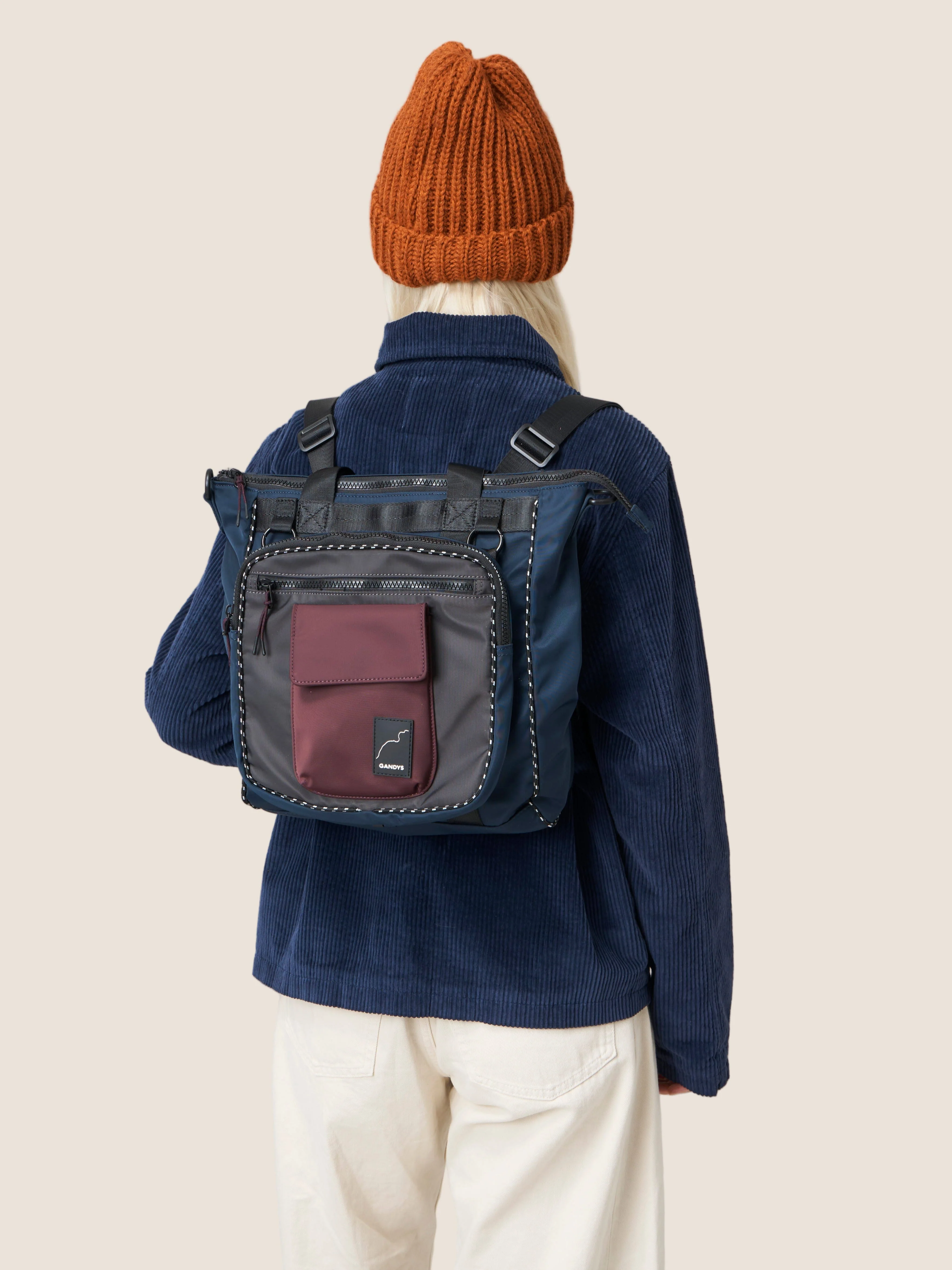Urban Trek Recycled Modular Multiway Tote Bag in Navy