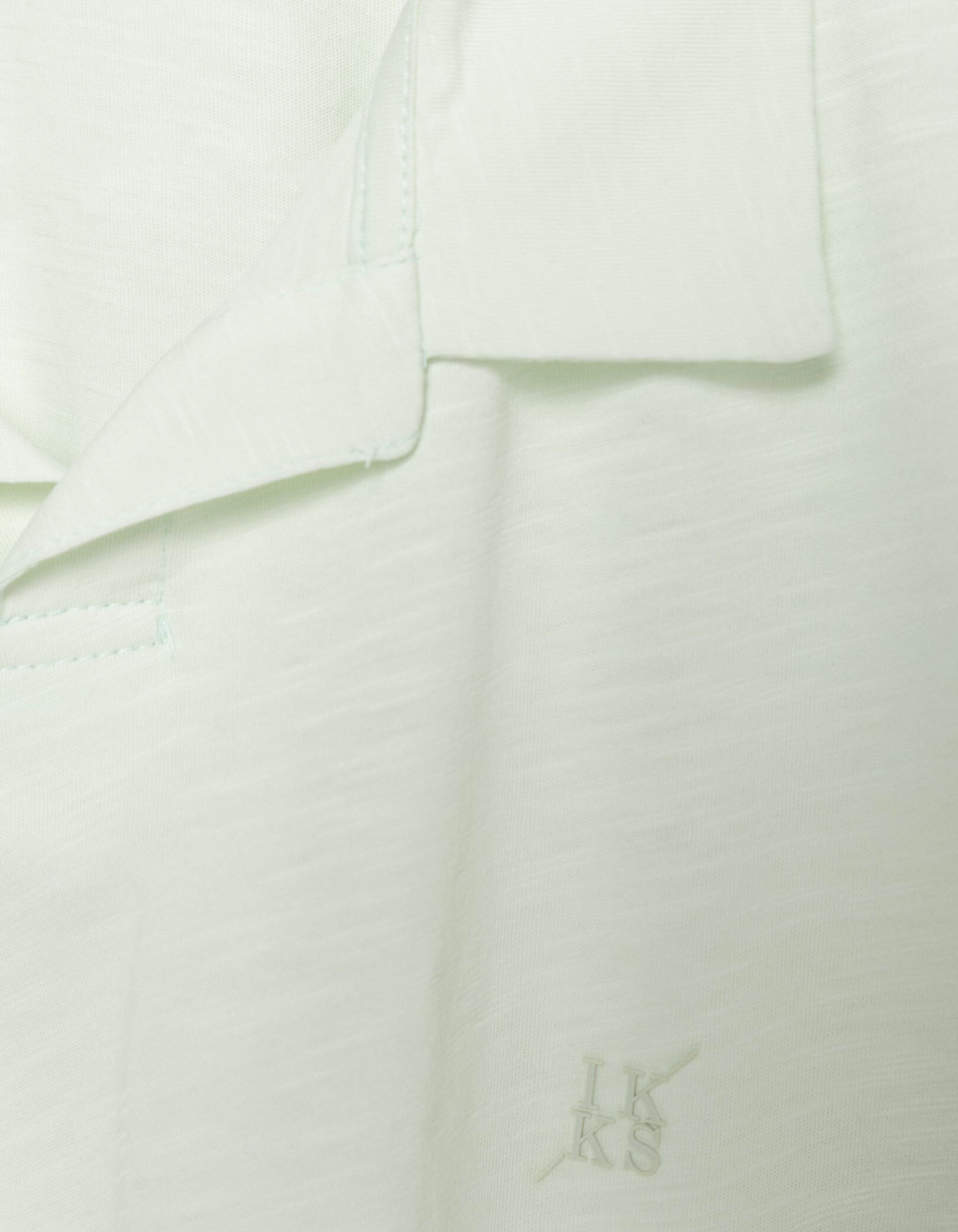 Polo manches courtes beige coton bio flammé Homme