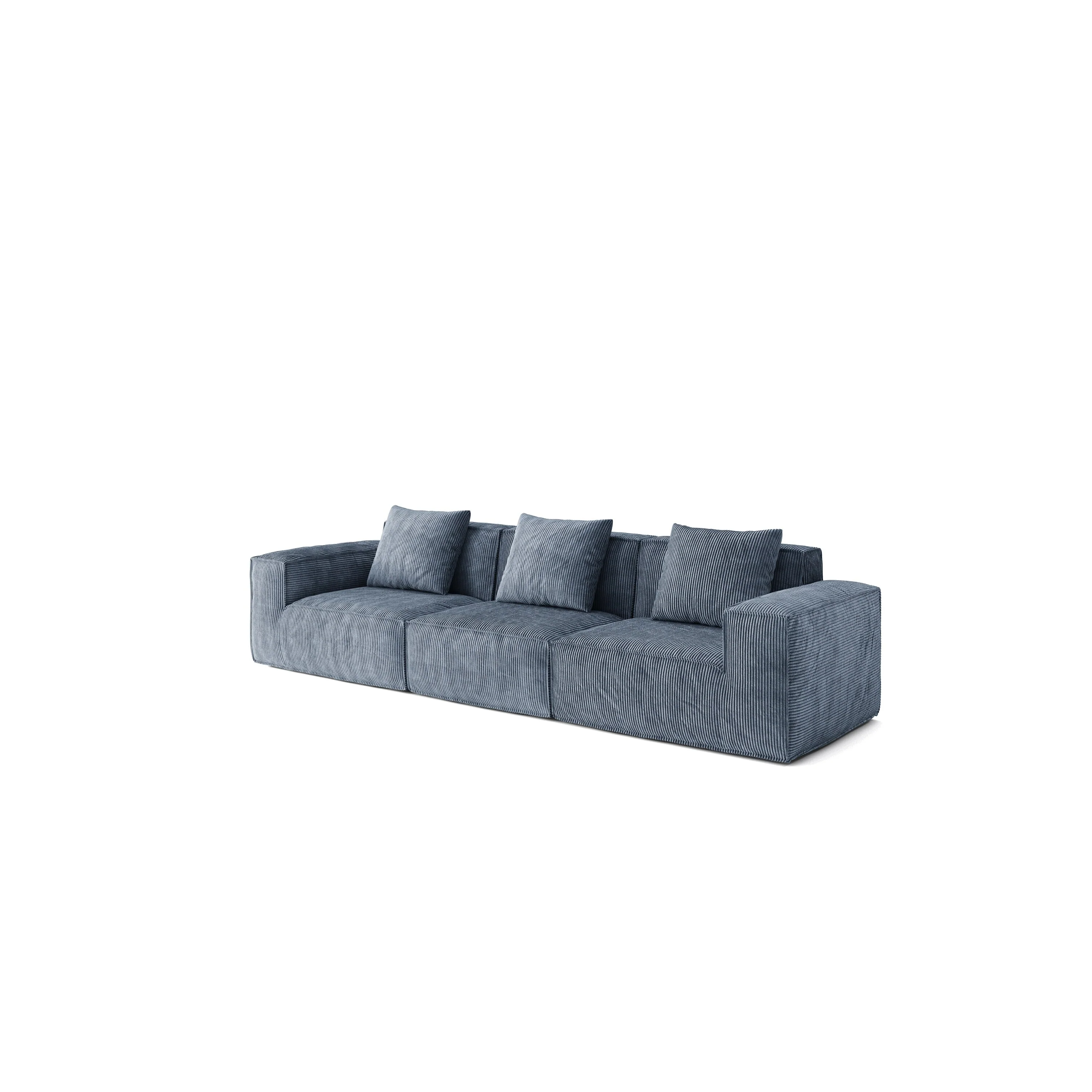 118 Foam 4-Seater Sofa with NASA-Grade High-Density Foam, No-Assembly Design, Plush Reclining Seats