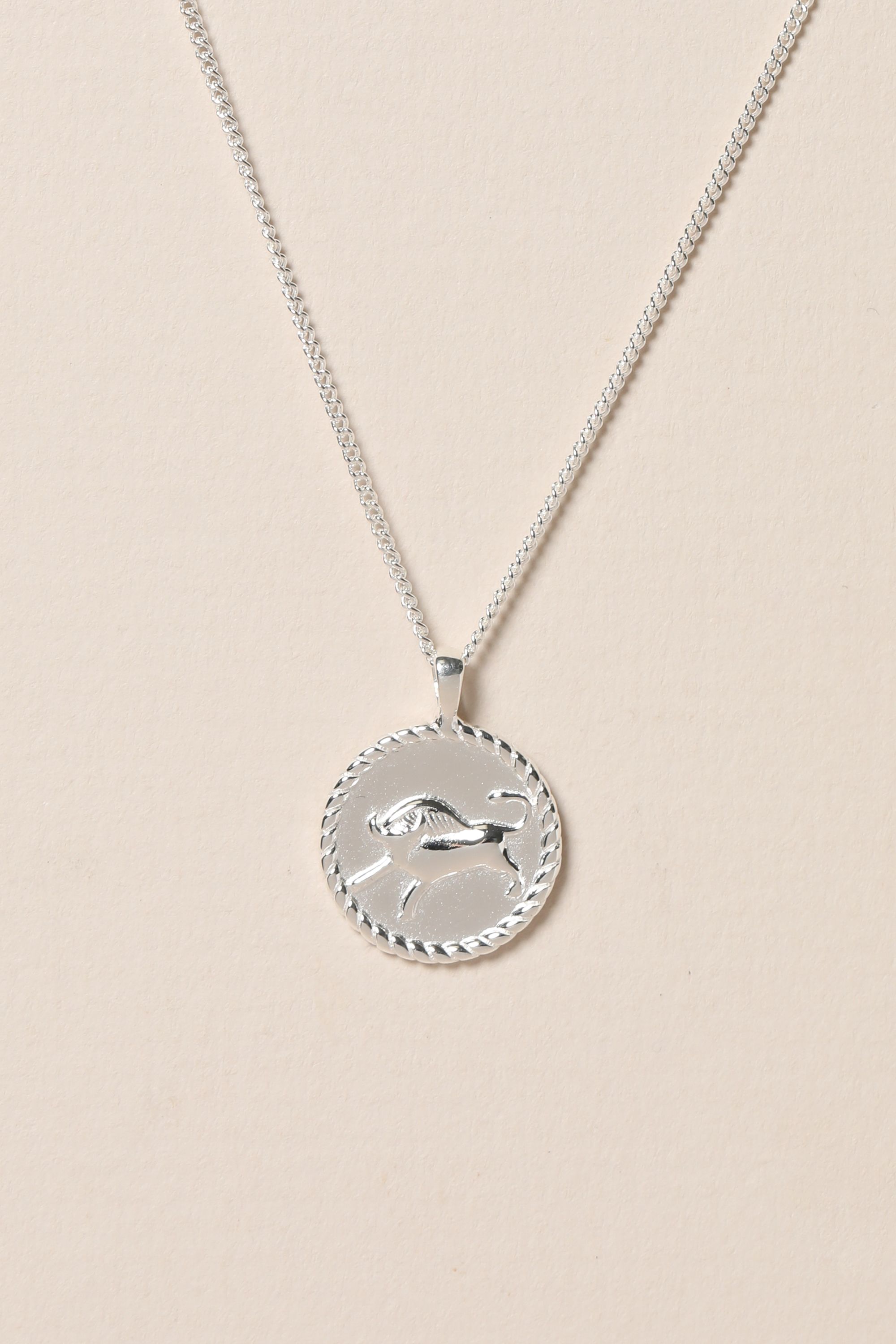 Simply Silver Sterling Silver 925 Zodiac Pendant - Taurus