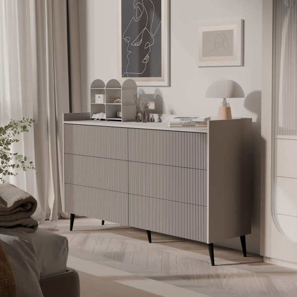 Komoda z szufladami SCALA 150 cm kaszmir