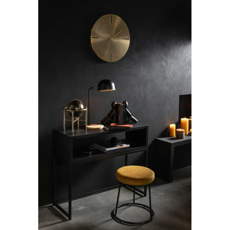 VINTAGE - Globe vintage métal/plastique or/noir H36cm