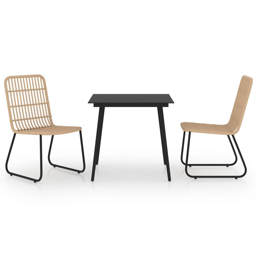 Zestaw mebli ogrodowych Brąz 80 cm table length Technorattan vidaXL