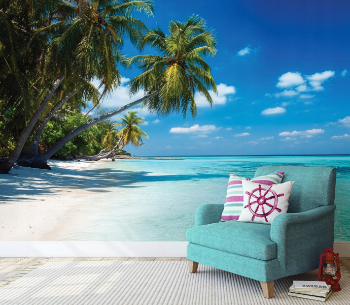 Fototapeta Plaża Niebieski Na Flizelinie Do Sypialni Salonu 250x175