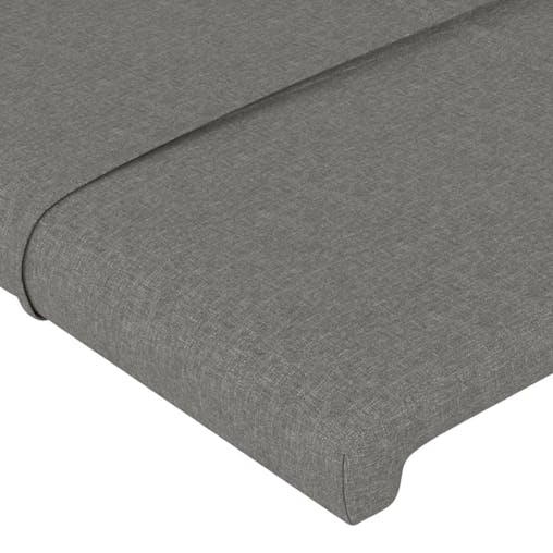 NNEVL LED Headboard Dark Grey 160x5x118/128 cm Fabric
