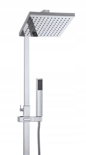 Bateria prysznicowa termostatyczna deszczownica Cube slim