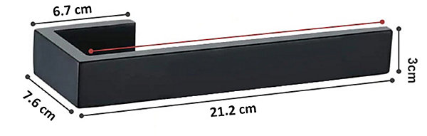 Barre pour Sèche-serviette / radiateur encastrable 21CM noire Myluxeo