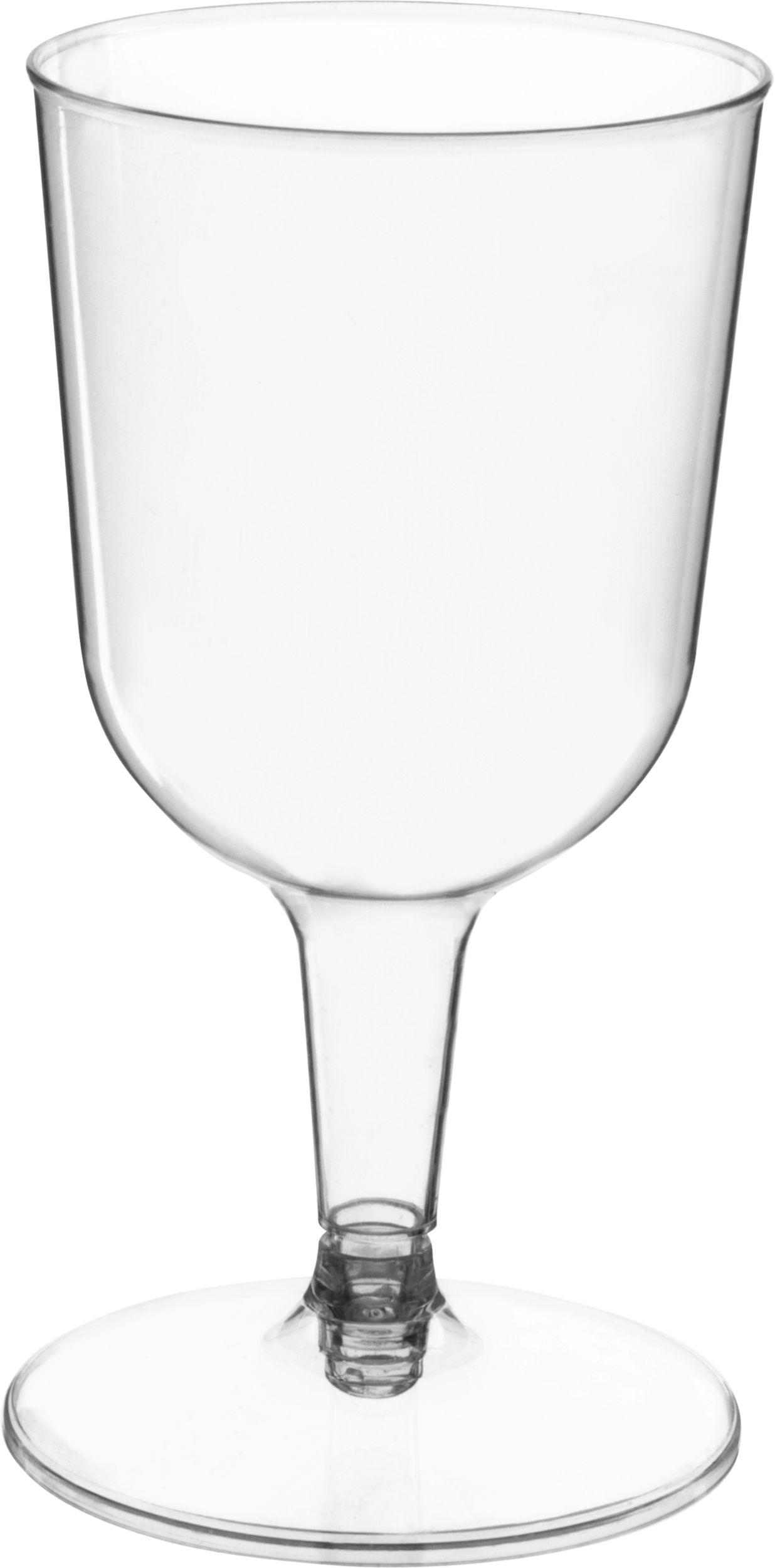 Big Party Pack Plastic Reusable Wine Glasses, Clear, 5.5-oz, 32-pk, for Christmas/Thanksgiving/New Year's Eve/Birthday Party