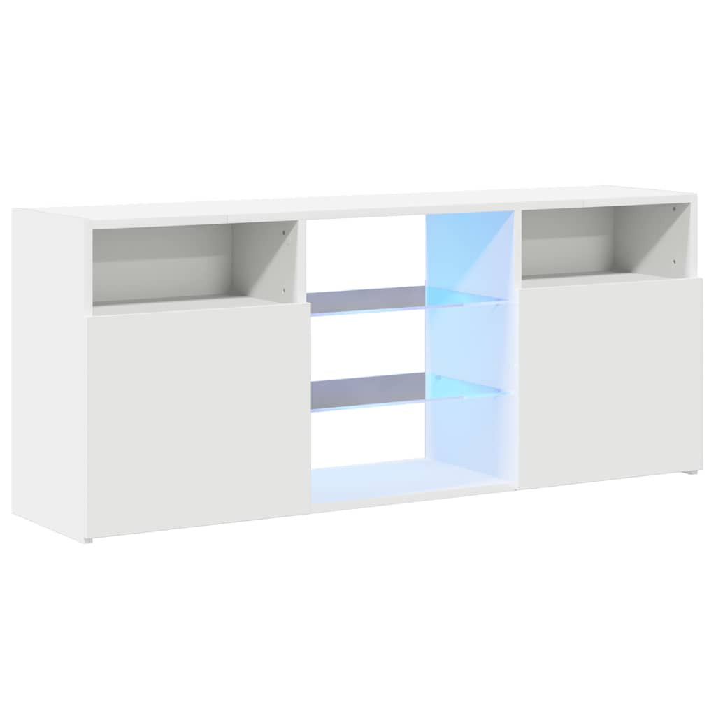 Szafka Pod Telewizor Biały Stolik Półka Szafka RTV LED 120x30x50 cm
