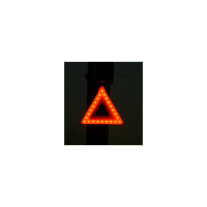 Lampe arrière pour vélo triangulaire rechargeable par USB