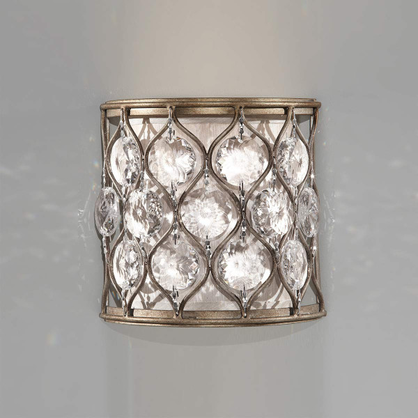Kinkiet srebrny Lucia 1xE14x40W wym:20,3x20,3x11,4cm IP20 Feiss