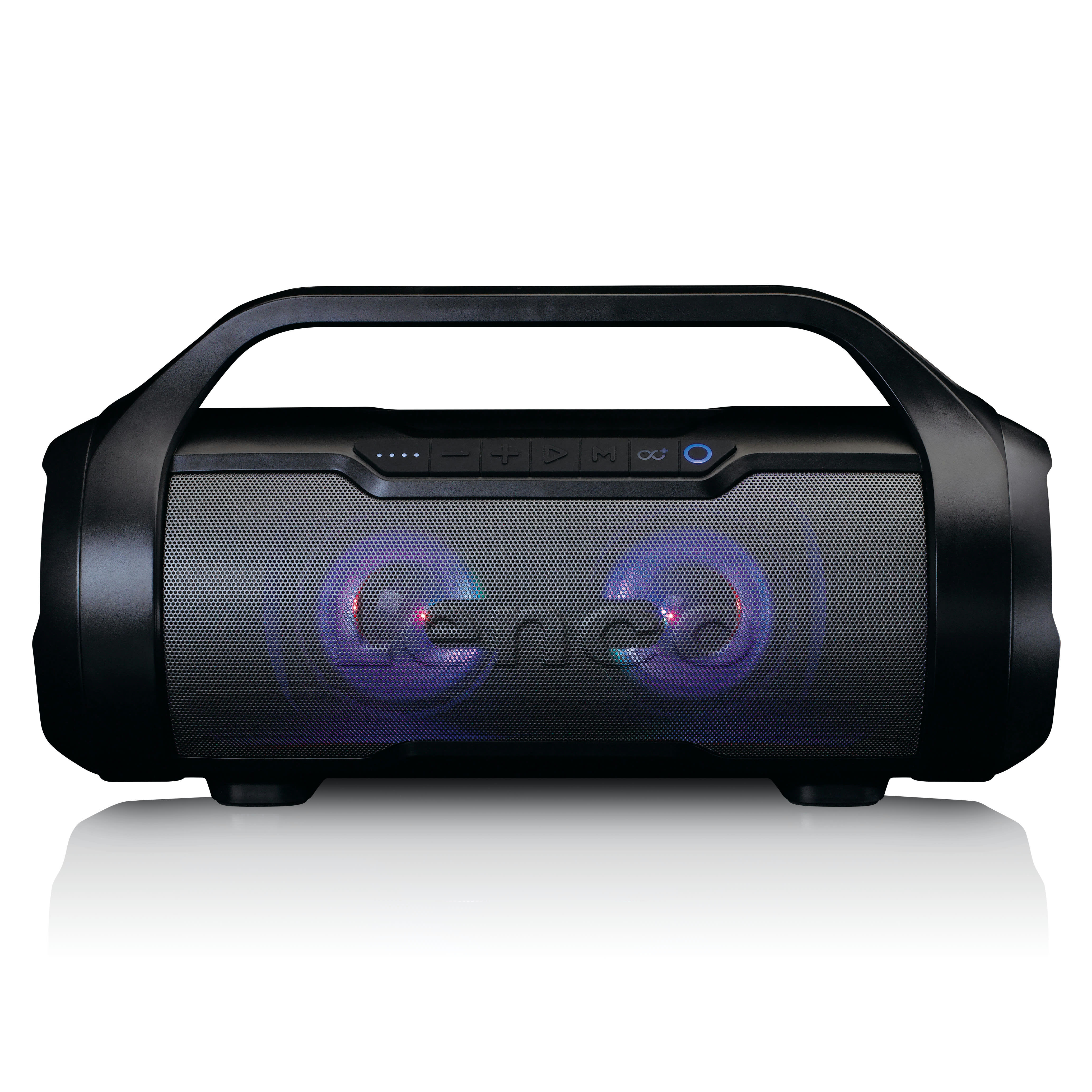 - Enceinte bluetooth étanche avec radio fm et effets lumineux noir