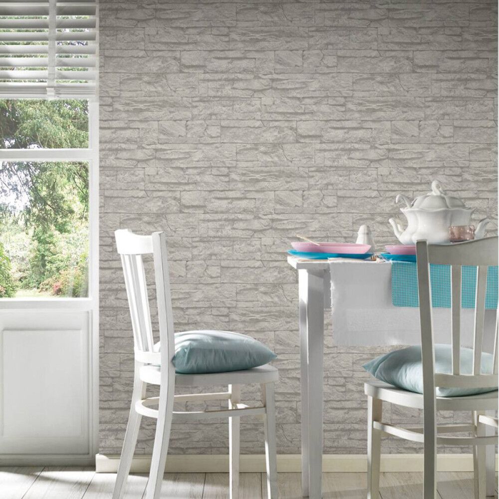 TAPET AS CREATION BEST OF WOOD&STONE 2 GRÅ