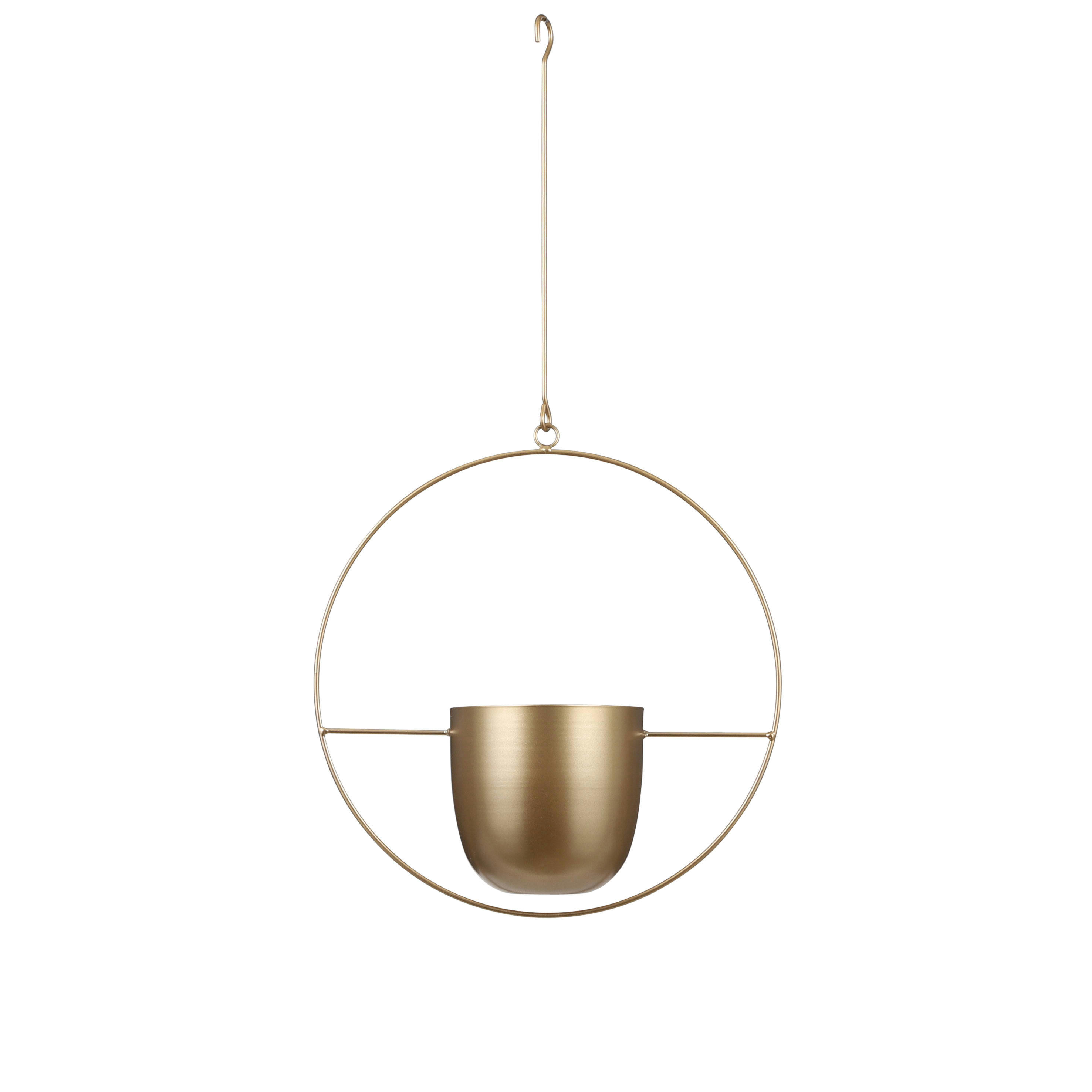 DEXTER - Cache-pot suspendue en métal doré H65