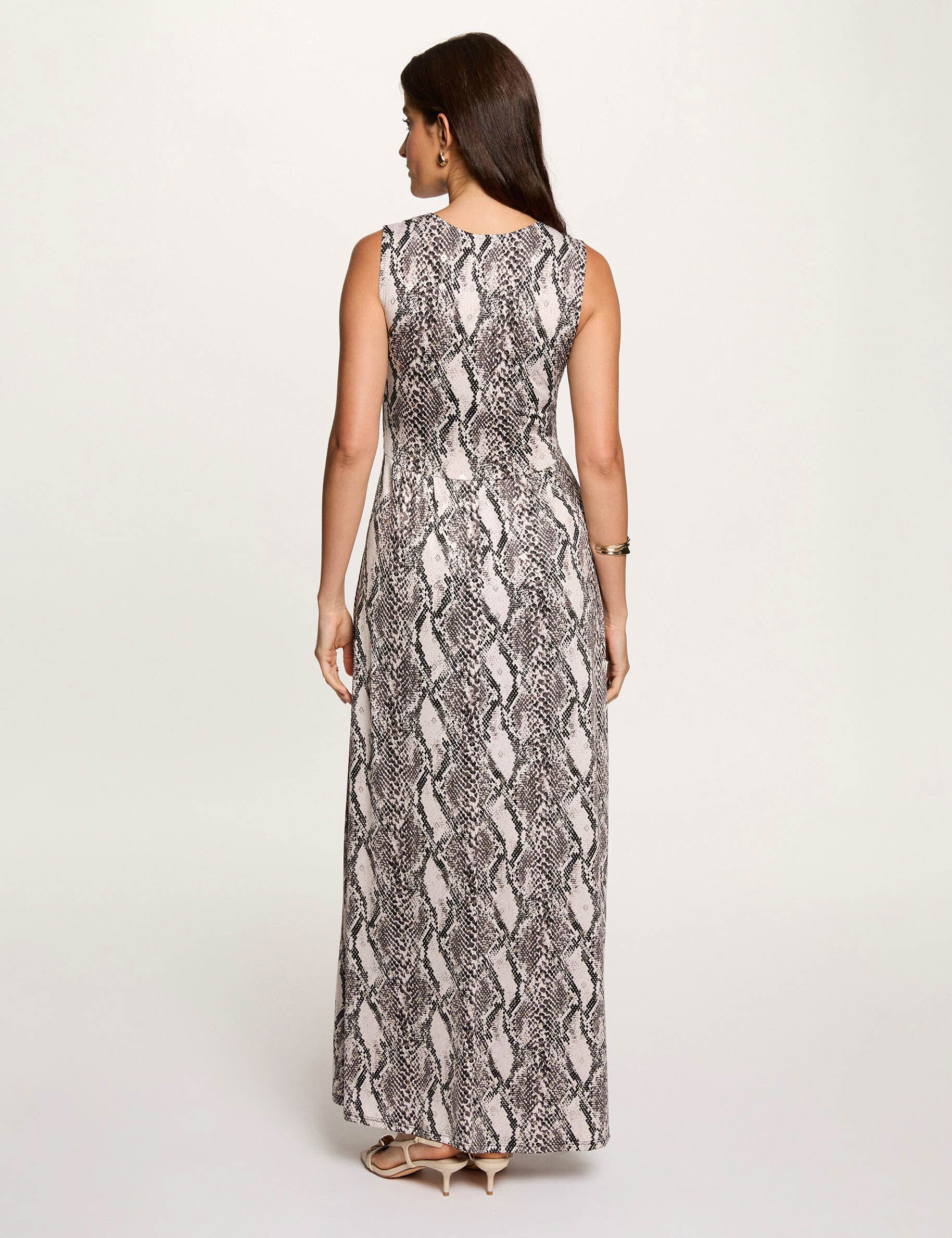 Long Dress With Neckline Multicolor Women