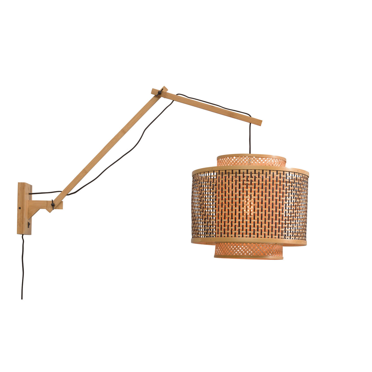 GOOD&MOJO wandlamp Andes - bruin - Ø40cm
