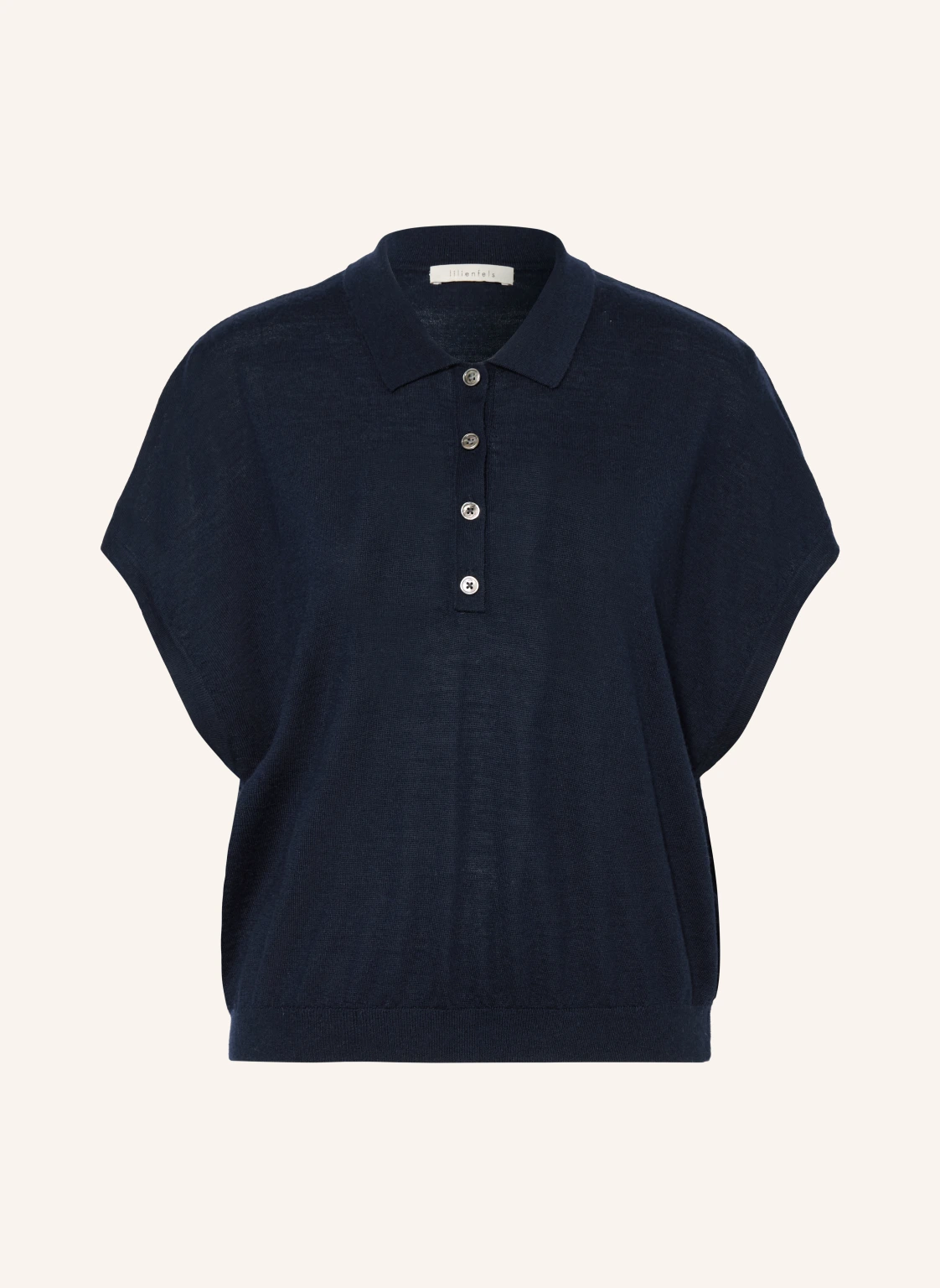 lilienfels Strick-Poloshirt mit Merinowolle