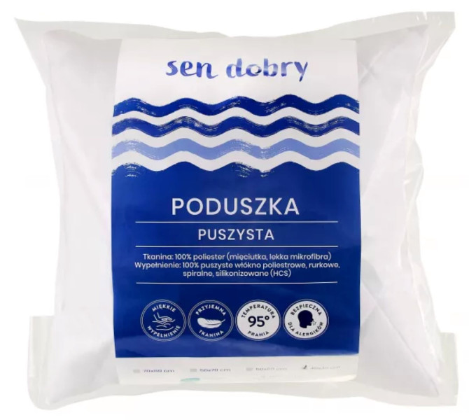 Poduszka SEN DOBRY PUSZYSTA 40x40cm | Senna Home