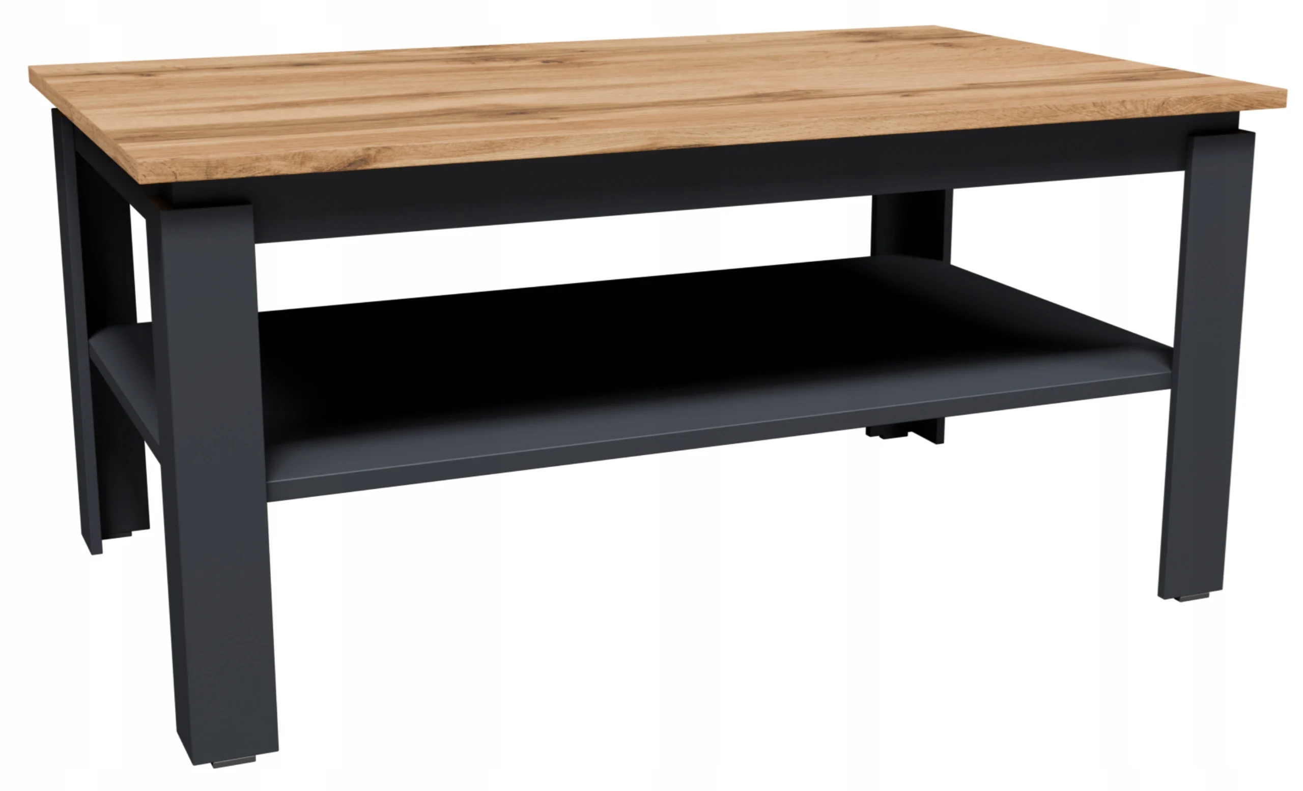 Ława stolik kawowy CR3-STERN 90cm grafit-wotan z półką do pokoju biura
