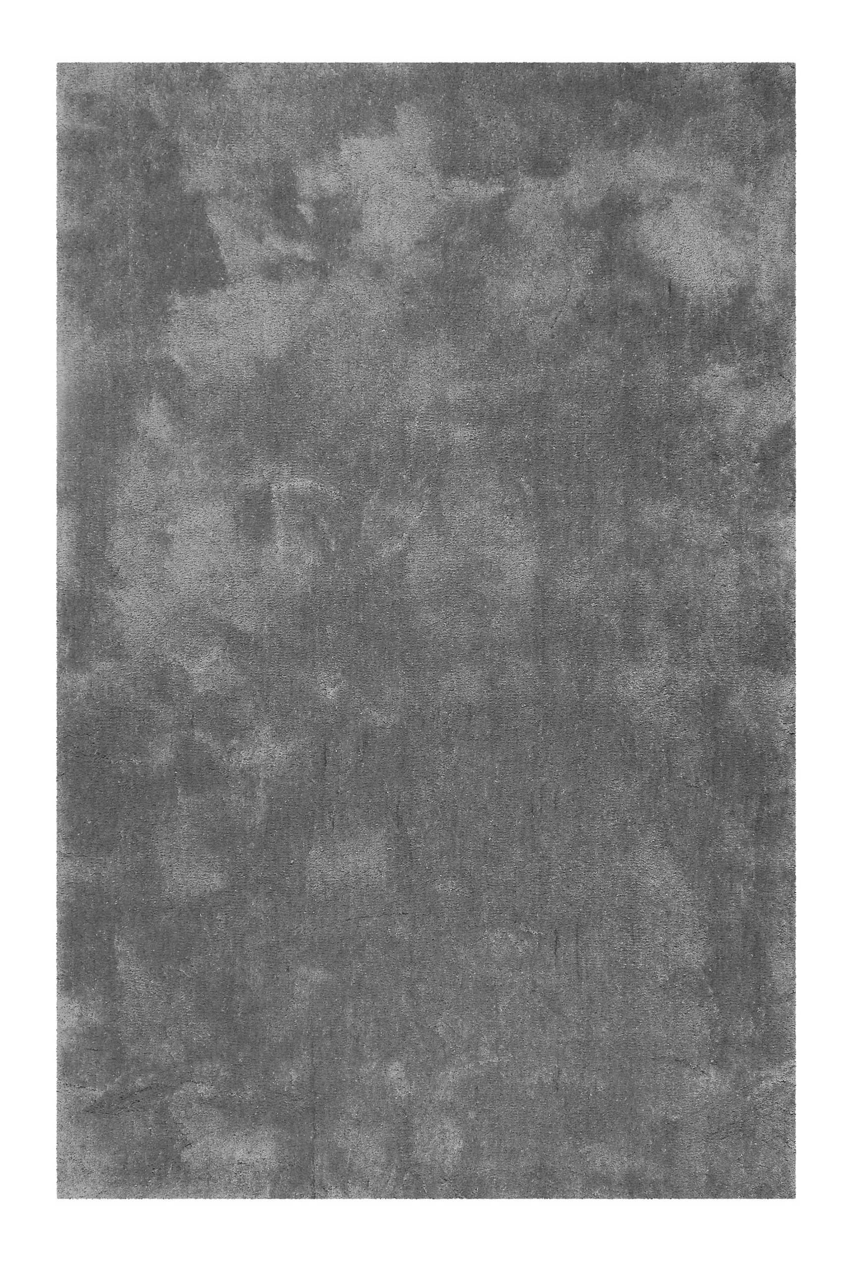 EMILIA - Tapis poils longs douces microfibre gris foncé 120x170