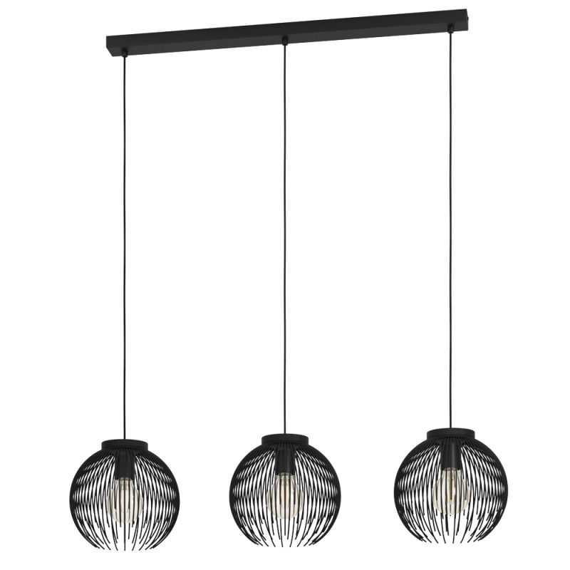 Suspension Alhabia noire E27 3 x 40 W EGLO