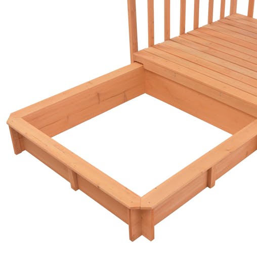 NNEVL Kids Playhouse with Sandbox Fir Wood Blue UV50