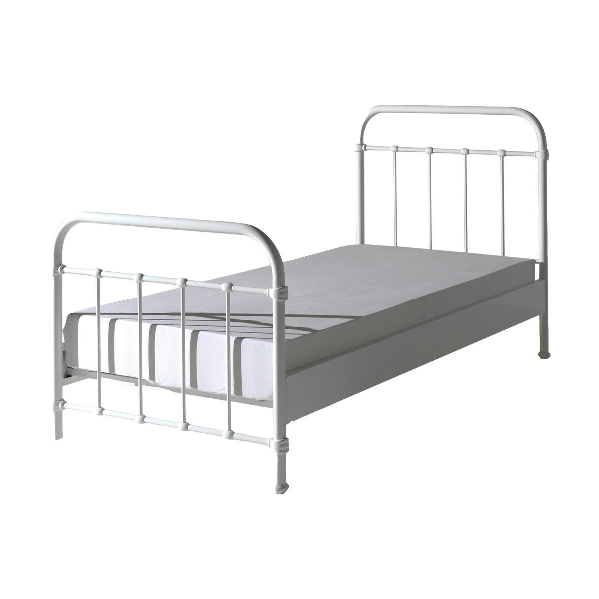 NEW - Lit 90x200 sommier inclus blanc