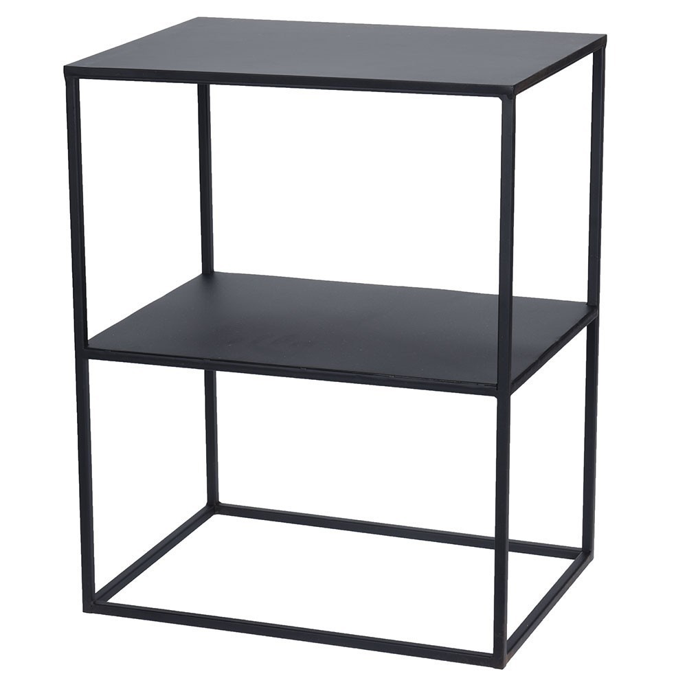 Stolik pomocniczy metalowy z półką LOFT 50 cm