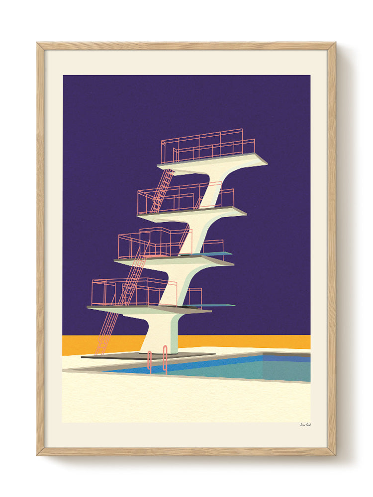 Rosi Feist - Diving Tower - PSTR studio Kunst Poster