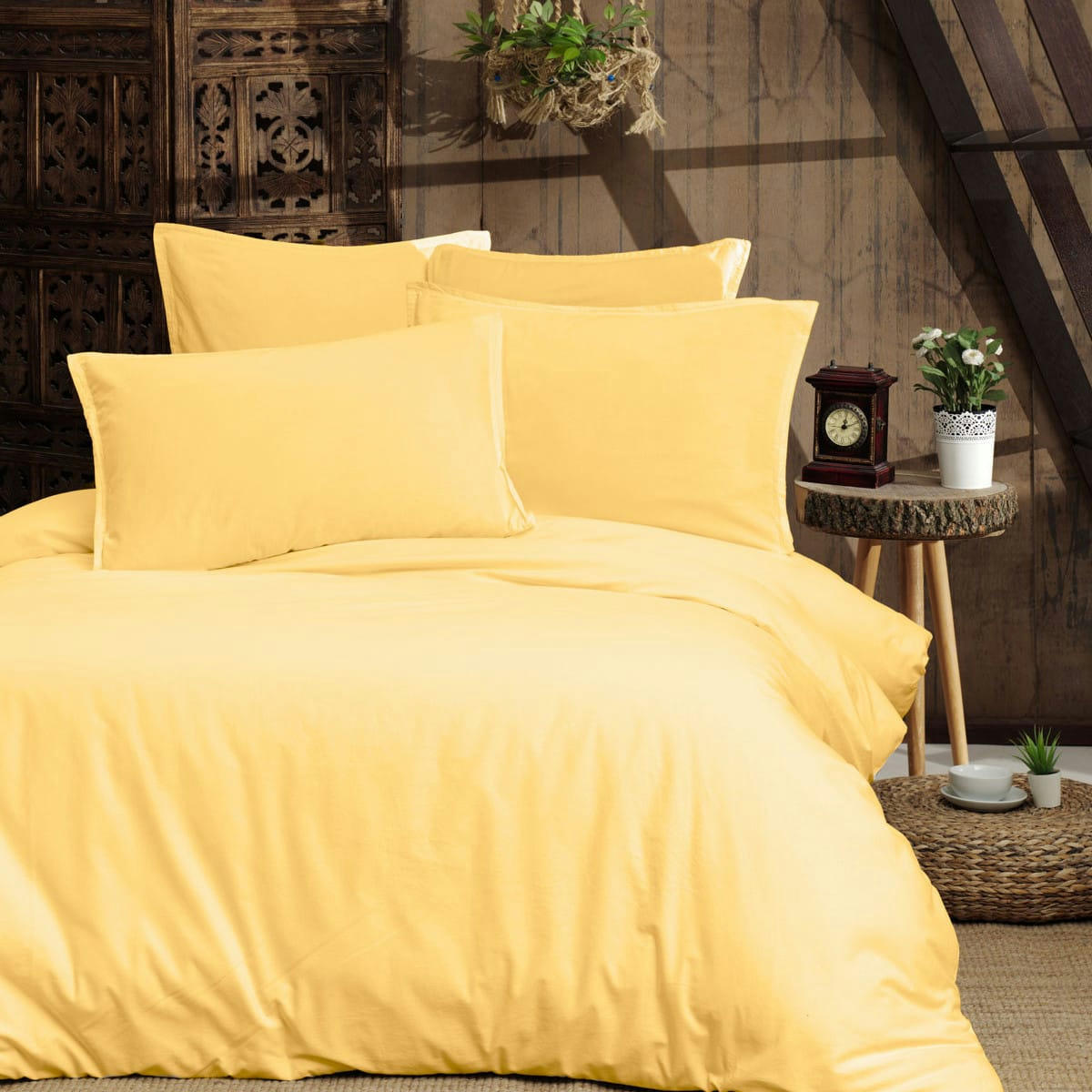 STUDIO - Housse de couette en coton  miel 240x220 cm