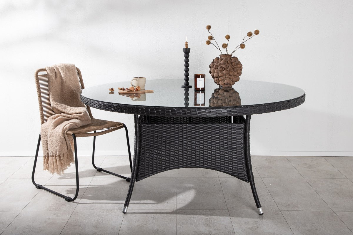 Rebellenclub Mykon Tuintafel - ø150 cm - Zwart