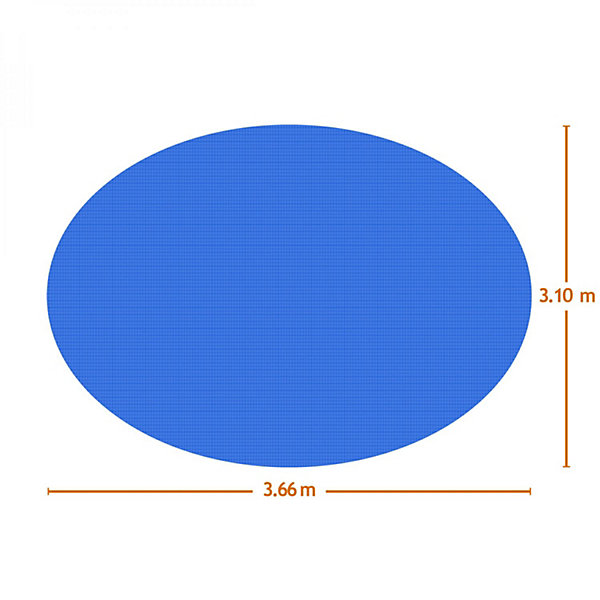 Bâche à bulles ovale 3,10m x 3,66m pour piscine - 180 Microns - Bleu - Linxor