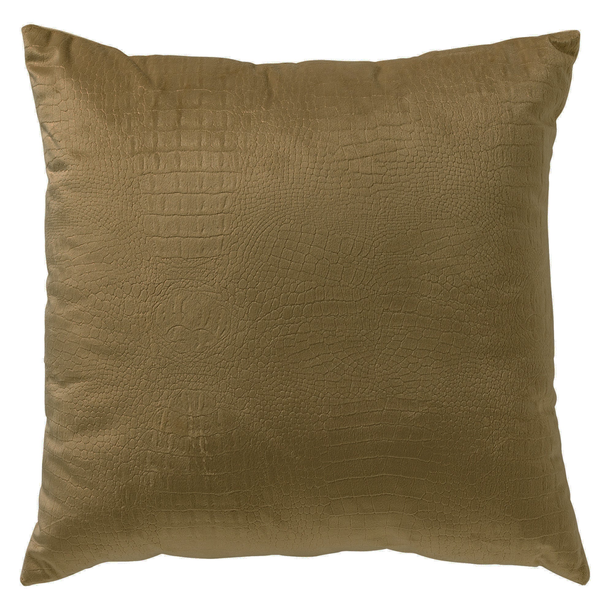 CROCO - kussenhoes 40x40 cm - krokoprint - Military Olive - groen