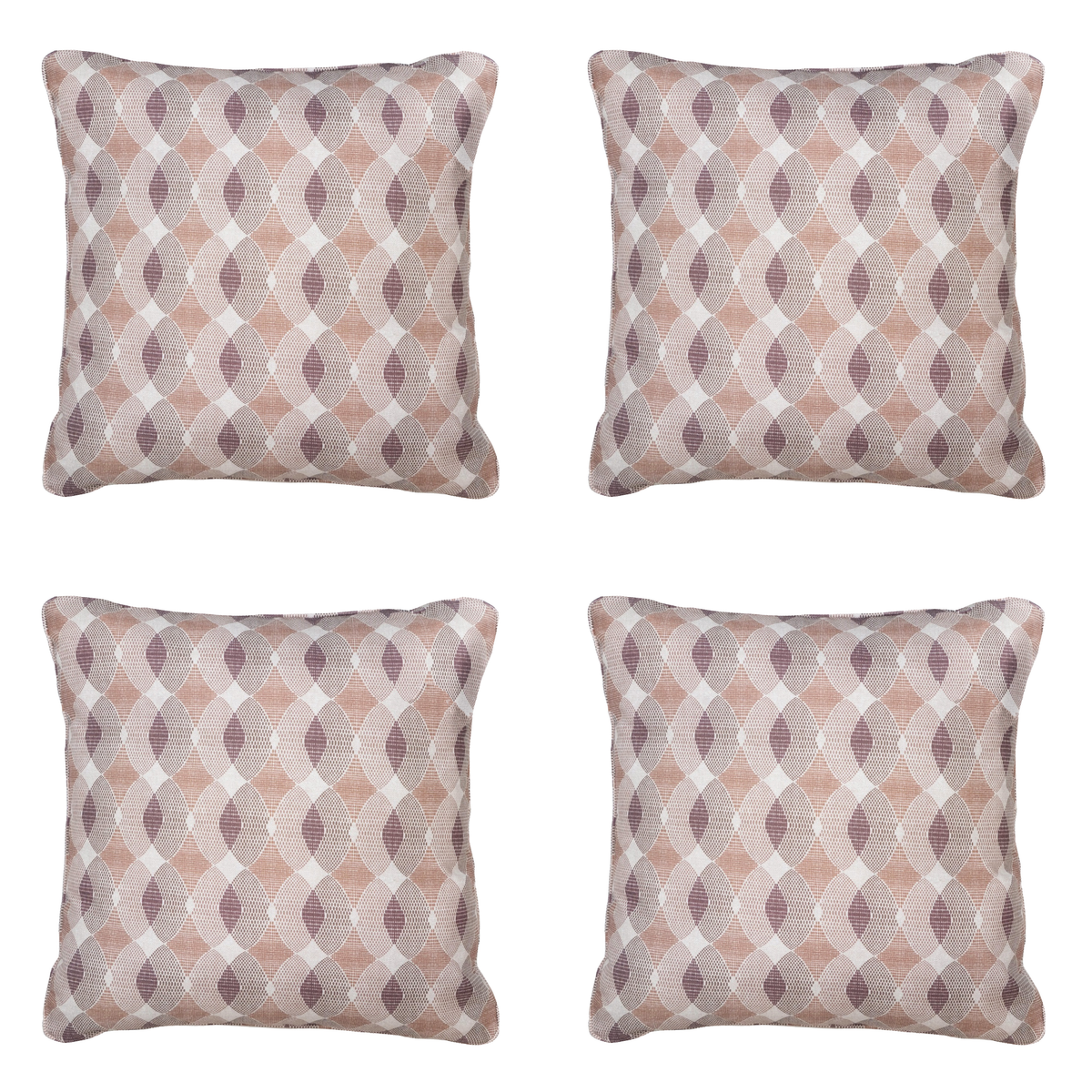 Madison sierkussen Rae - bruin - 50x50x10cm - set van 4