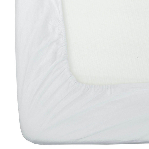 Drap-housse blanc en flanelle grand bonnet180 gm² - 140 x 190 cm - HOMESCAPES