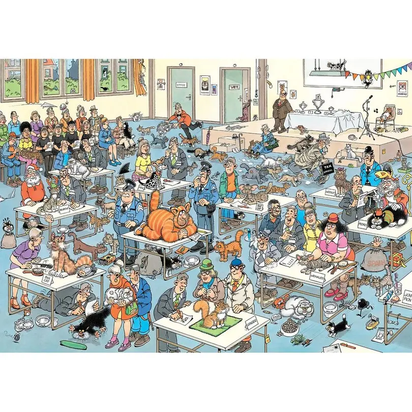 Puzzle 1000er-Set Die Katzenshow