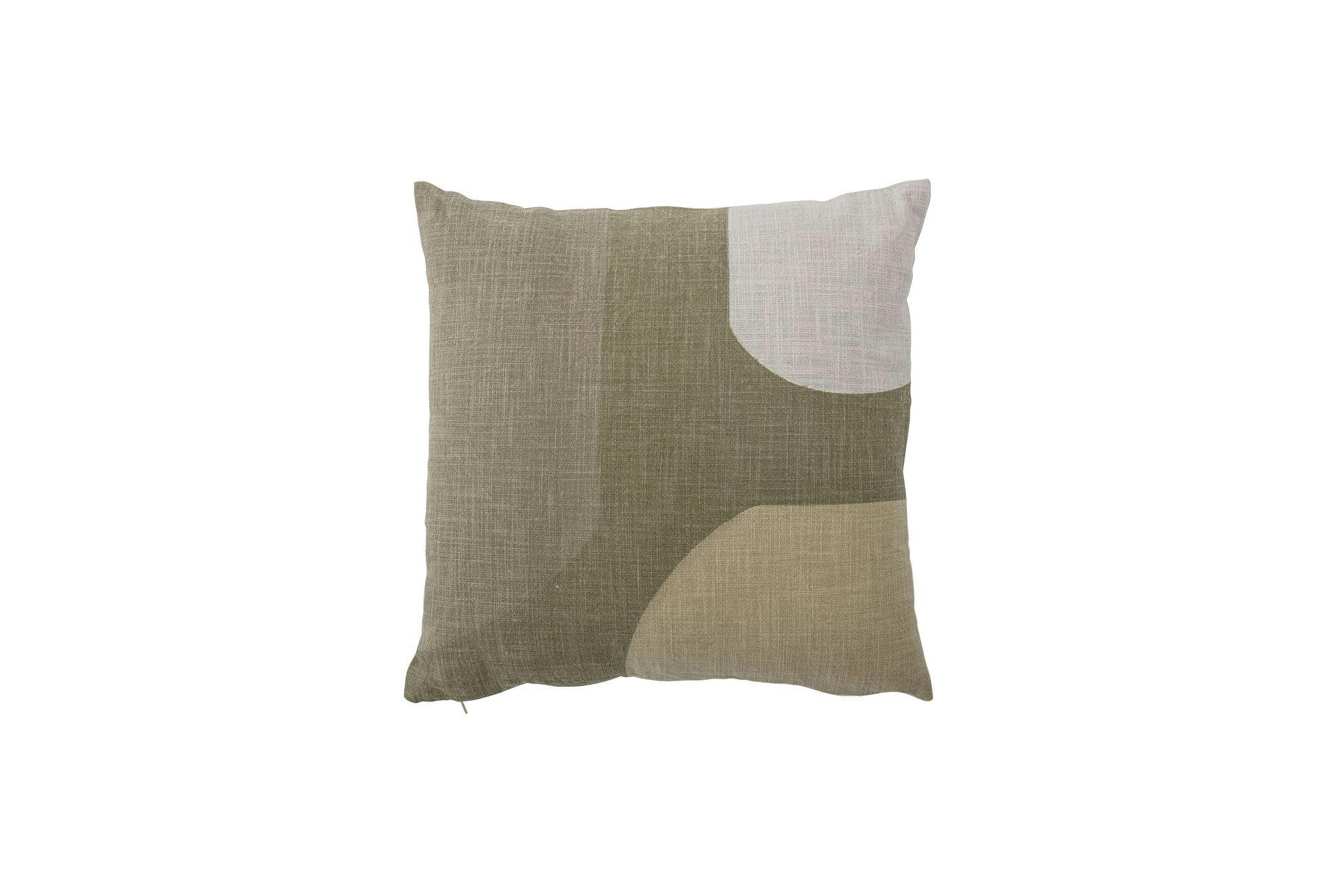 KUNI - Coussin en coton vert 45x45 cm