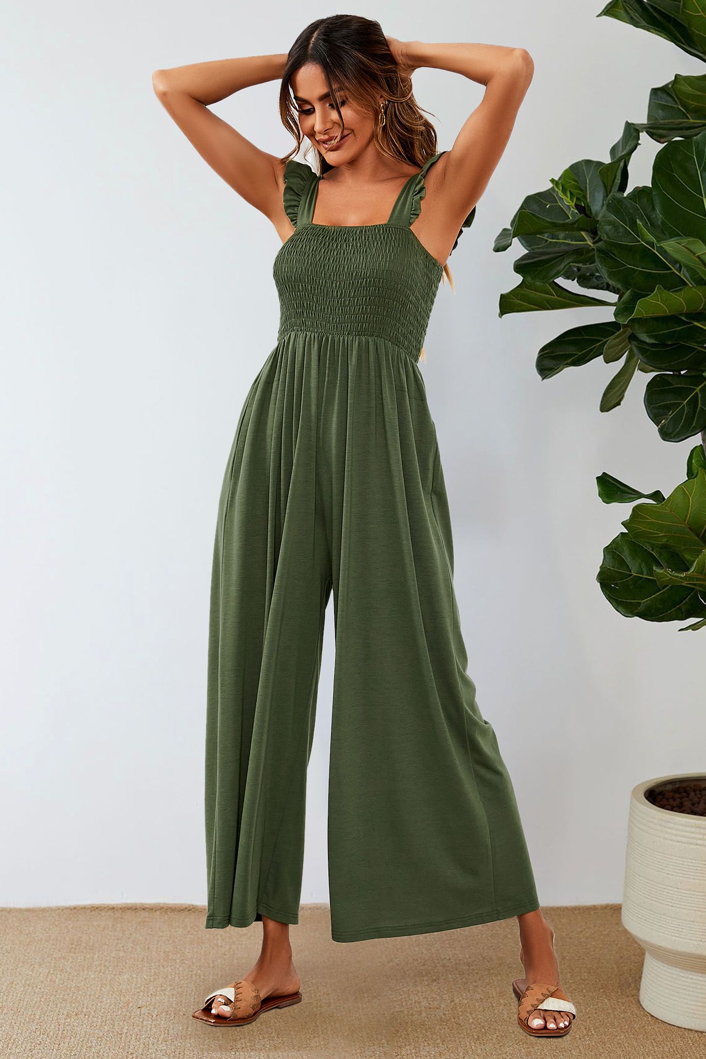 FS Collection Frill Detail Strappy Jumpsuit