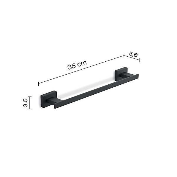 Ensemble D'accessoires De Salle De Bains Atene 4 Pièces En Acier Inoxydable Noir Mat, Kiamami Valentina
