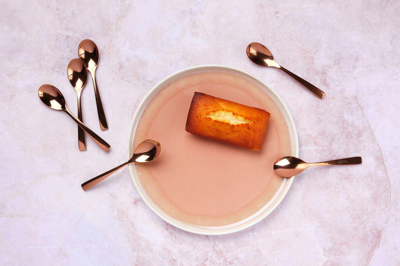 NUDE - Lot de 6 petites cuillères en inox cuivre