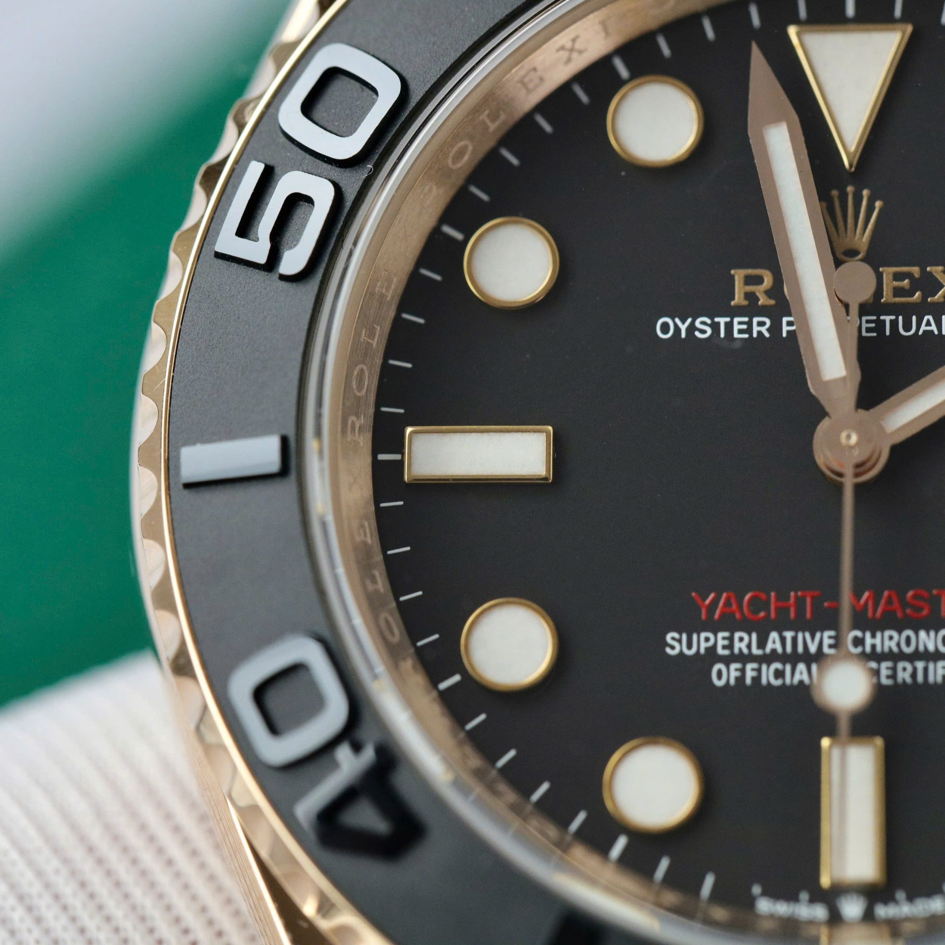 Rolex Yacht-Master RG Plated Black Dial 40mm Oysterflex Super Clone