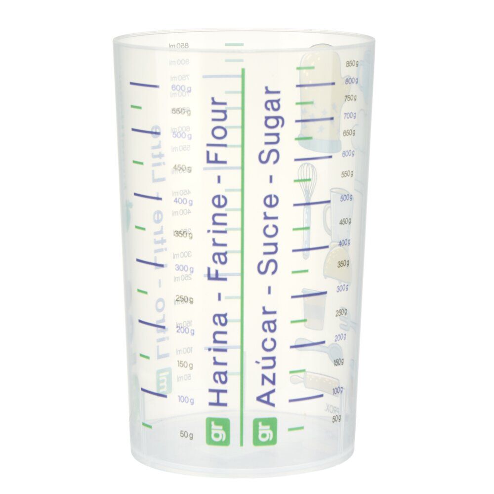 Verre doseur 900ml plastique décoré Ø10,5xH13,5cm