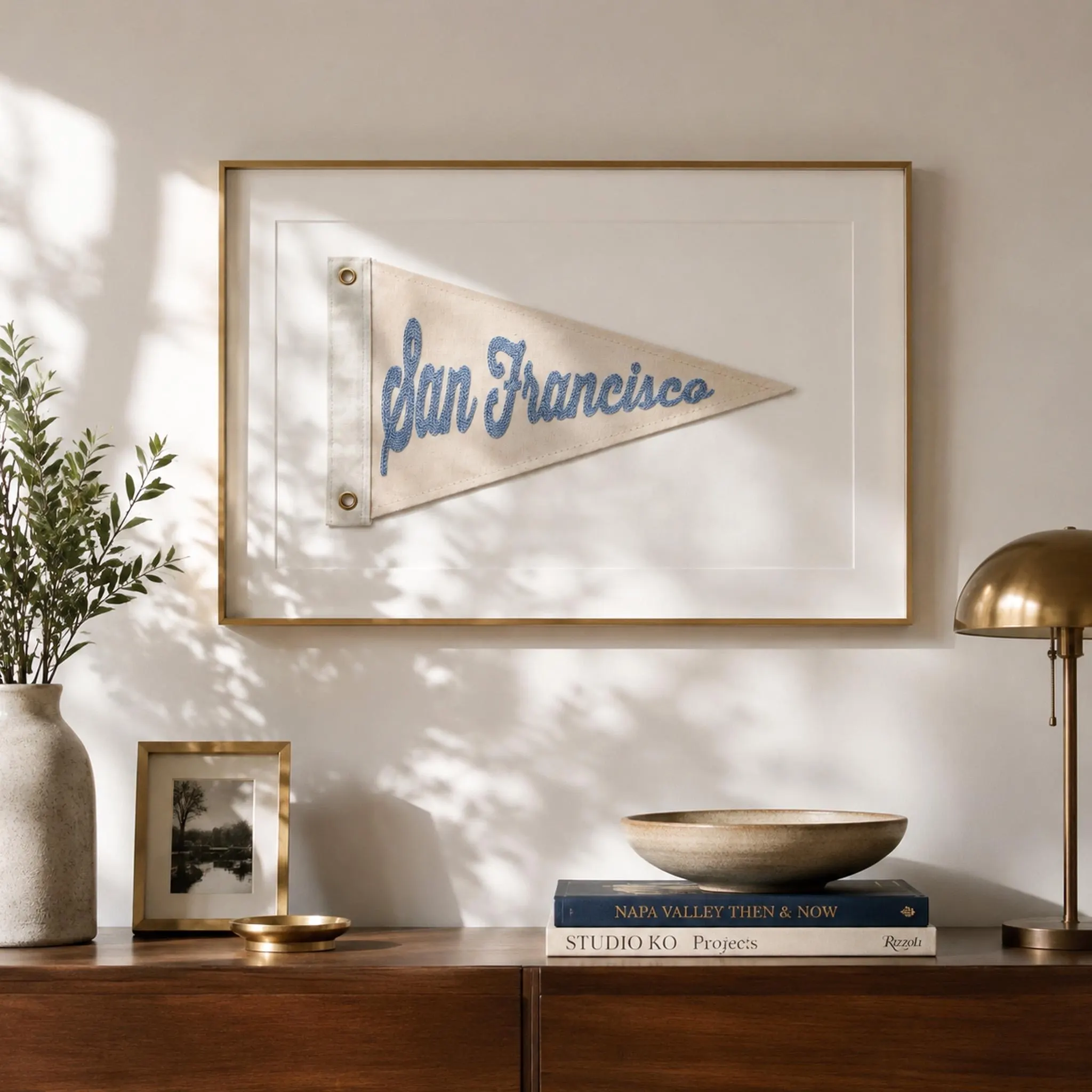 Custom Hand-Stiched Canvas Flag Wall Tapestry, Home Wall Decor, Personalized City Banner, Fabric Pennant Travel Gift, Home Office Gift