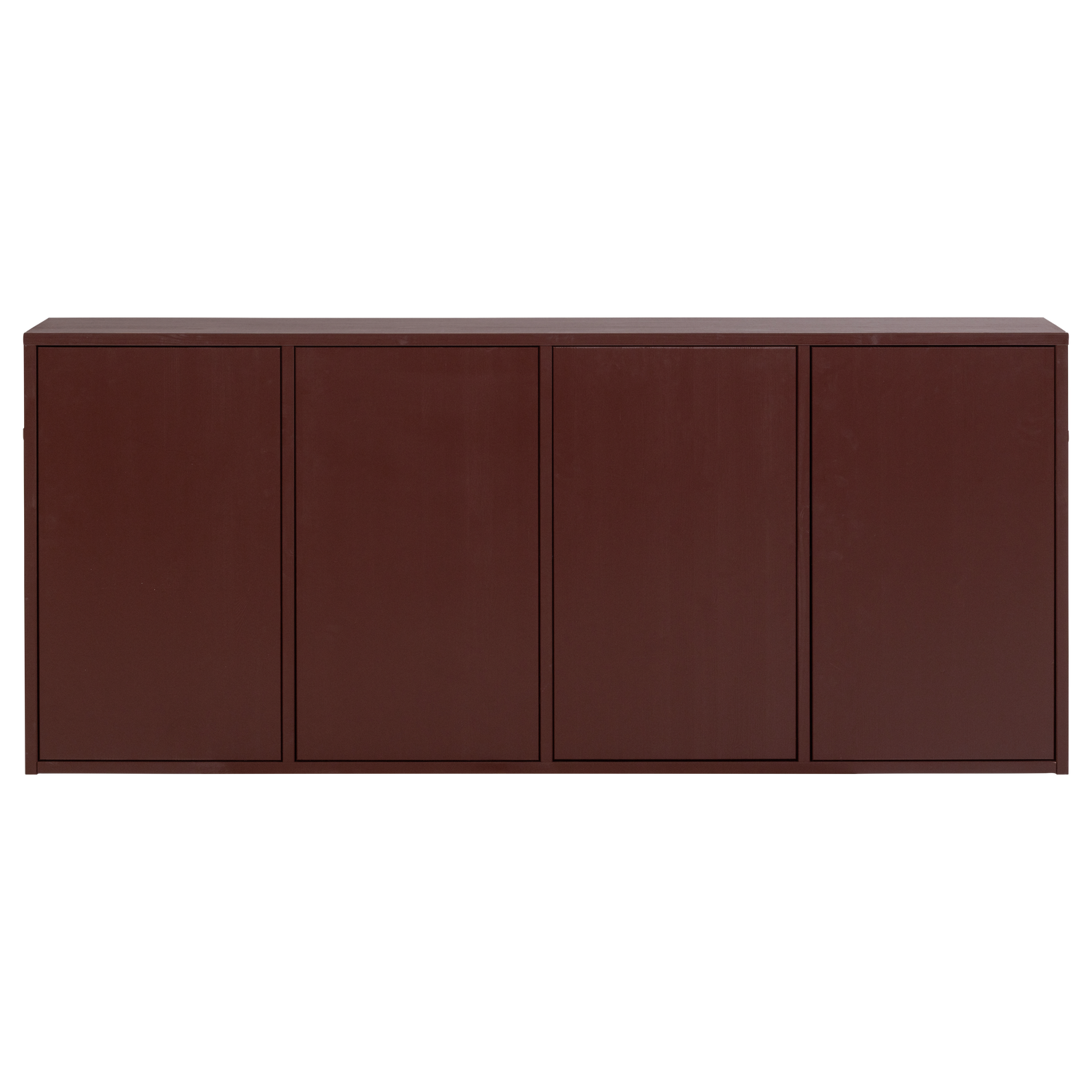 WOOOD dressoir Merel - Grenen - Bordeauxrood - 85x198x39,5