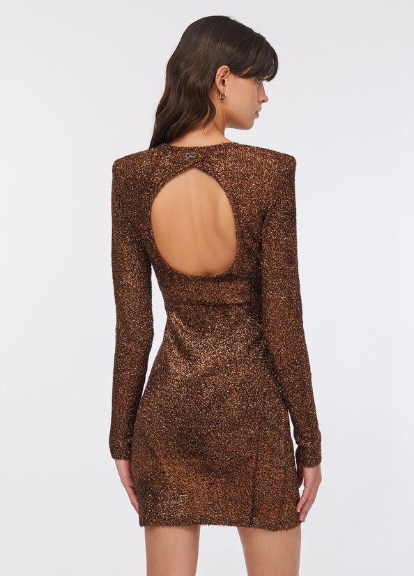 Abito in maglia con spalline imbottite